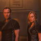 Jude Law and Brie Larson in Captain Marvel.